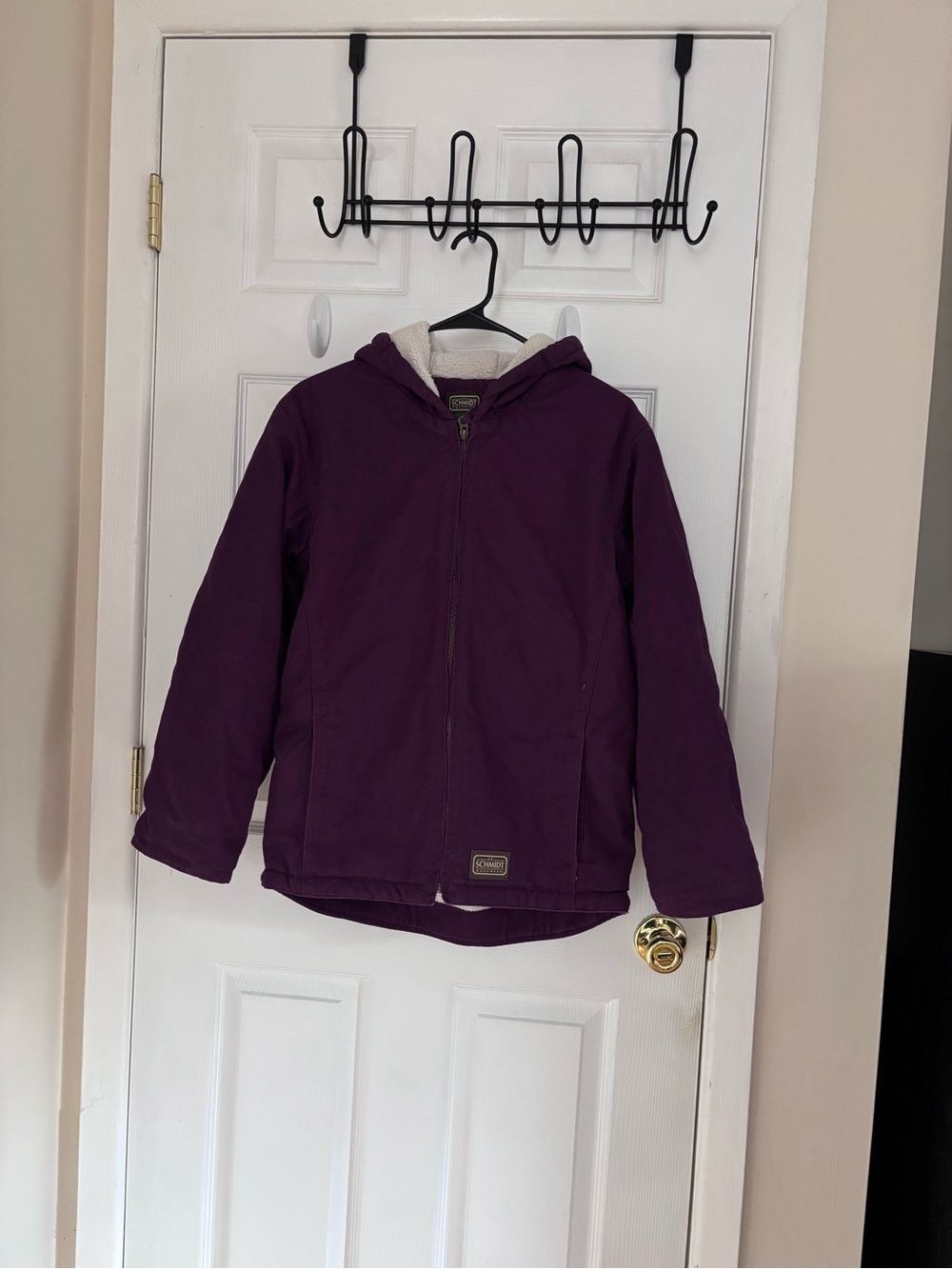 Kids Hooded Purple Puffer Jacket with Cozy Lining